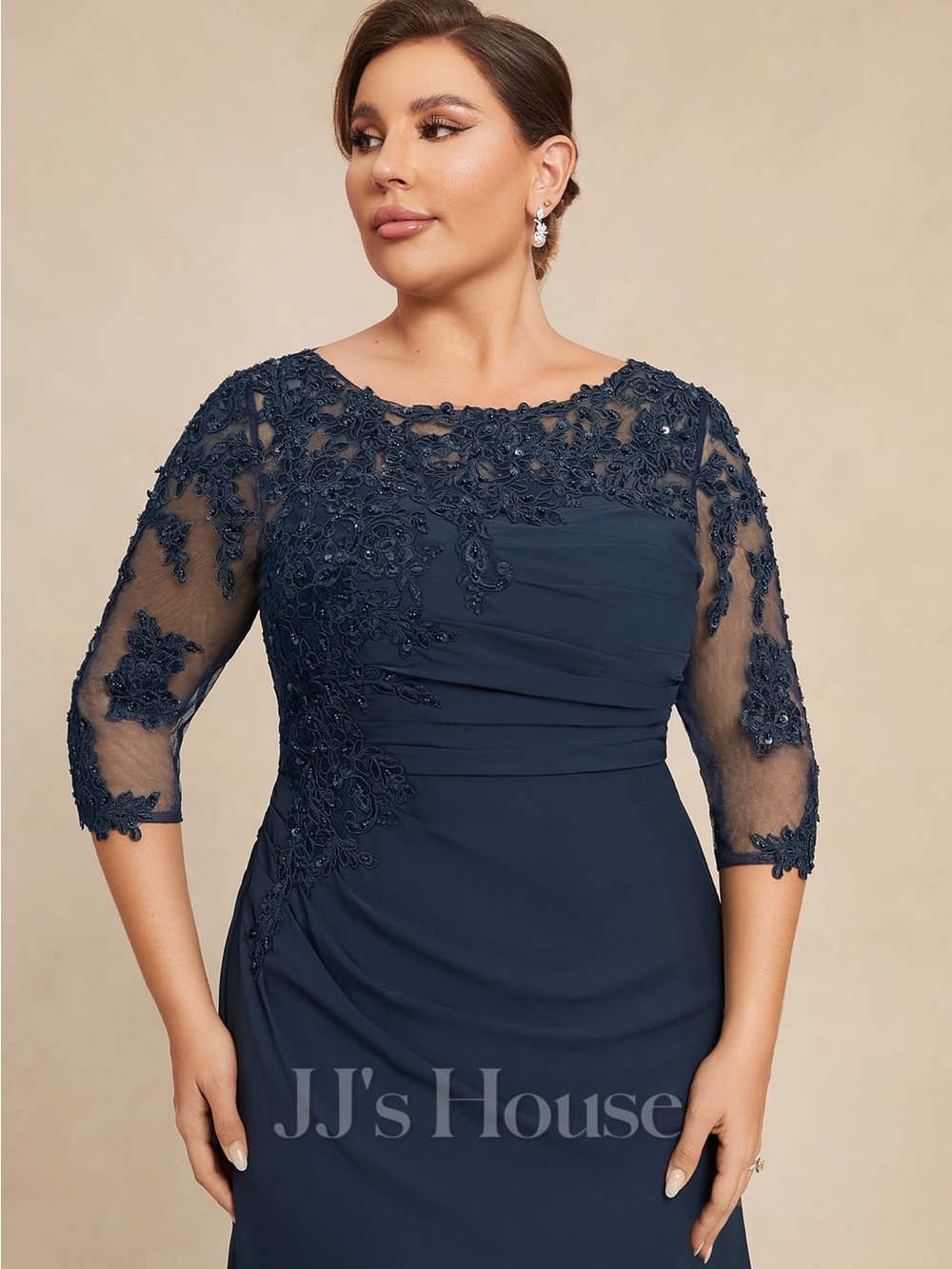 JJs House Belen A-line Dress in Dark Navy